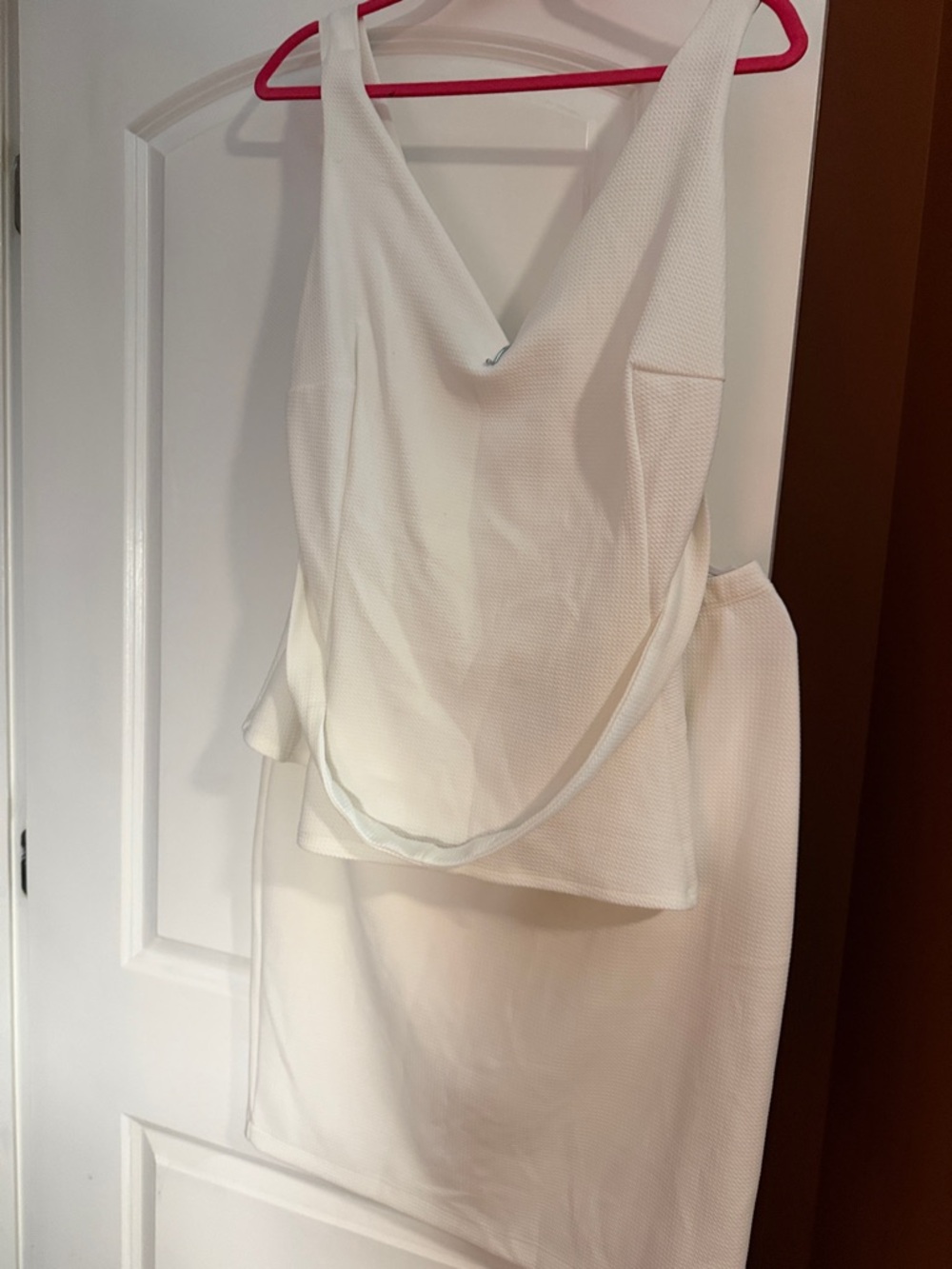 Ashley Stewart White Textured Skirt